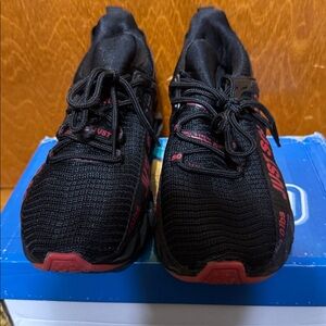 Kids Black and Red Sneakers